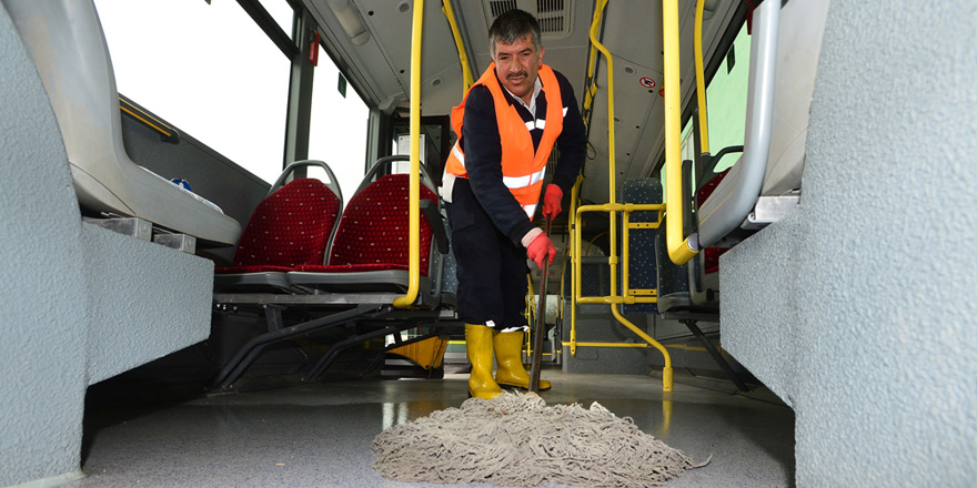 EGO otobüsleri temizlik çalışmaları