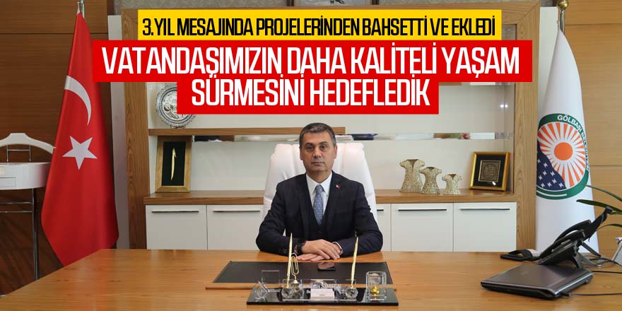 Gölbaşı Belediye Başkanı Ramazan Şimşek, mazbatasının almasının 3. yıl dönümü için bir mesaj yayımladı