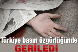 Türkiye basın özgürlüğünde geriledi
