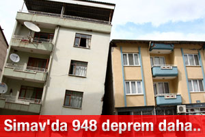 Simav'da 948 deprem daha