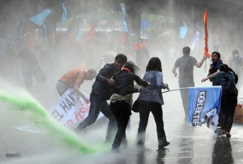 Mecidiyeköy'de Hopa protestosu