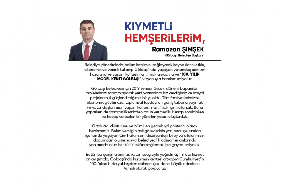 Gölbaşı Belediye Başkanı Ramazan Şimşek 1 yıllık hizmetler 3