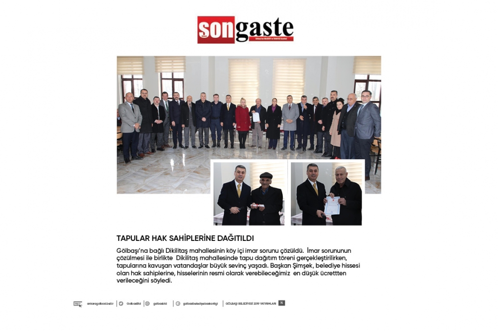 Gölbaşı Belediye Başkanı Ramazan Şimşek 1 yıllık hizmetler 75