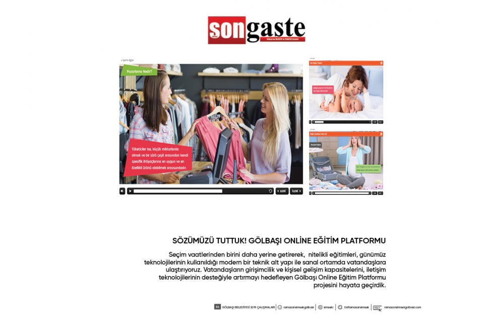 Gölbaşı Belediye Başkanı Ramazan Şimşek 1 yıllık hizmetler 86