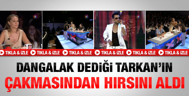 Tarkan'ın çakmasından hırsını aldı
