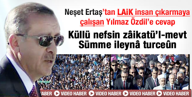 Erdoğan'ın Neşet Ertaş'ın cenazesindeki konuşması