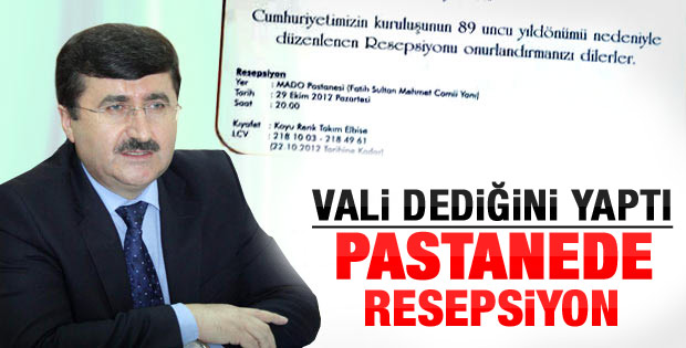 Amasya'da pastanede resepsiyon