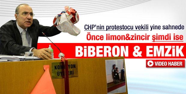 Mecliste emzikli protesto