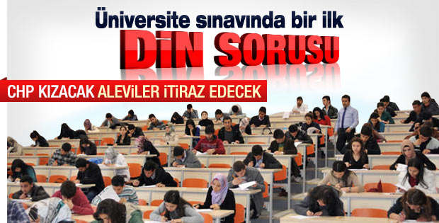 Üniversite sınavında bir ilk: Din dersi sorusu