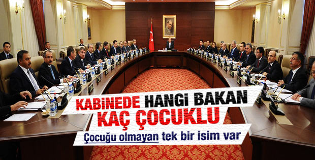 Kabinede hangi bakanın kaç çocuğu kar