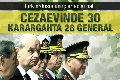 Hasdal'da tutuklu bulunan general sayısı 30 oldu