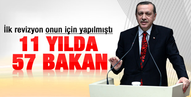 11 yılda 57 bakan