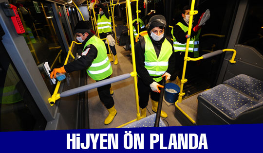 EGO OTOBÜSLERINDE HİJYEN ÖN PLANDA…