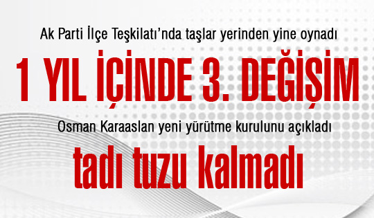 Ak Parti'de yeni değişim