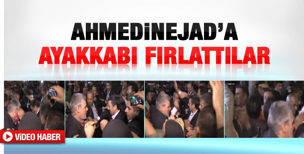 Ahmedinejad'a ayakkabı fırlatıldı