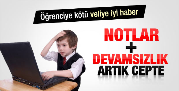 Veliler öğrencilerin notlarını SMS ile öğrenecek