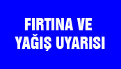 Fırtına ve Yağış Uyarısı