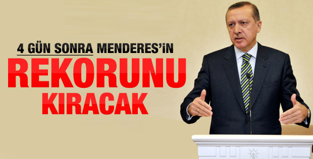 Erdoğan 4 gün sonra Menderes'in rekorunu kıracak