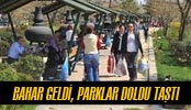 Güneş açtı, parklar doldu taştı