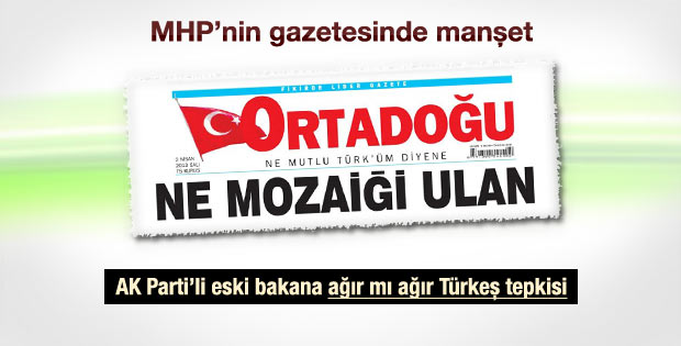 MHP'nin gazetesinden Şahin'e ağır cevap