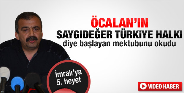 Öcalan mektubuna saygıdeğer Türkiye halkı diye başladı