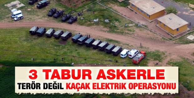 Mardin'de kaçak elektrik operasyonu