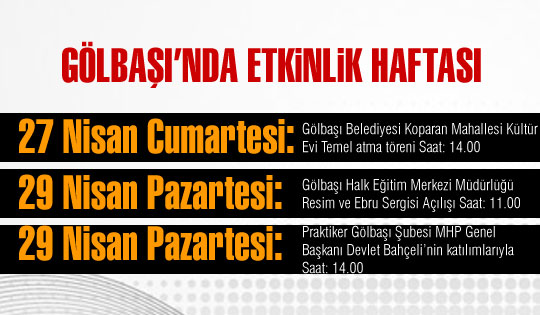 Gölbaşı'nda etkinlik haftası