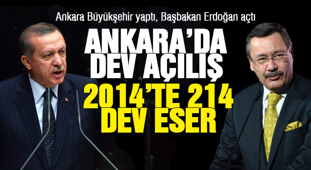 Başbakan Erdoğan Ankara'da 214 projeninin açılışını yaptı