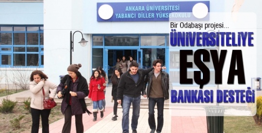 Üniversiteliye eşya bankası desteği