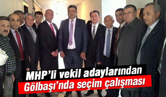 MHP'li vekil adayları Gölbaşı'nda seçim çalışması yaptı