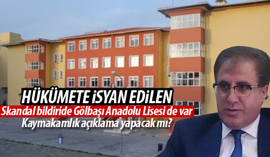 Skandal bildiriye Anadolu Lisesi de imza attı