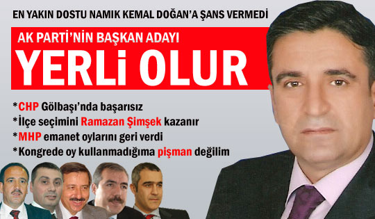 Bayram Duman "CHP Gölbaşı'nda başarılı değil"