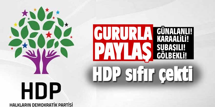 HDP 4 mahallede sıfır çekti
