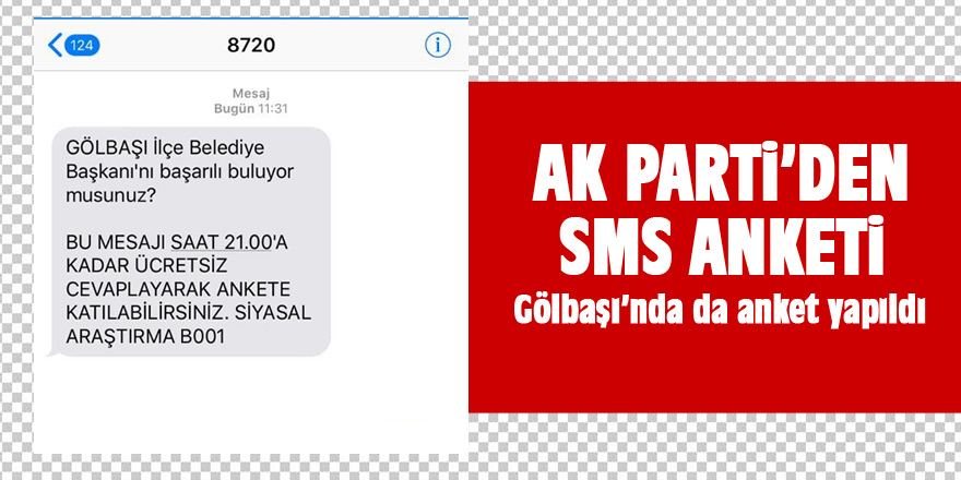 Ak Parti'den SMS anketi