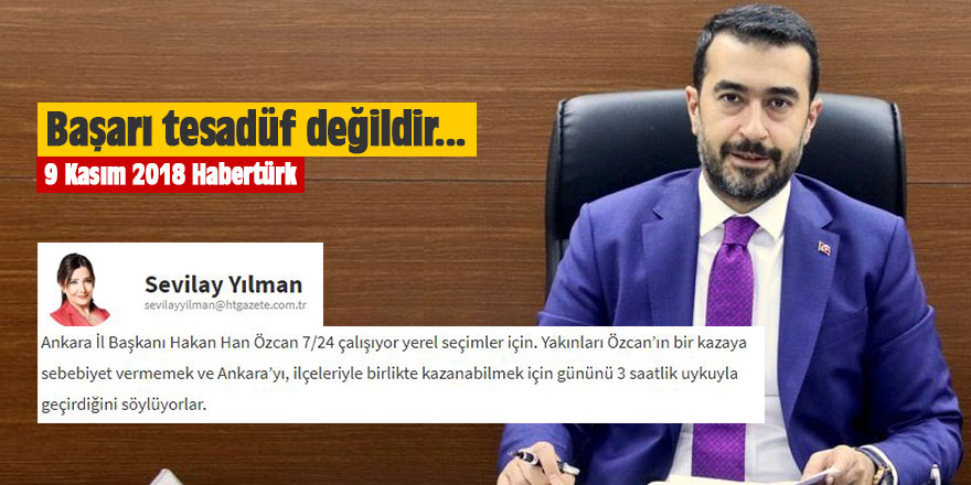 Sevilay Yılman'dan Hakan Han Özcan'a övgü