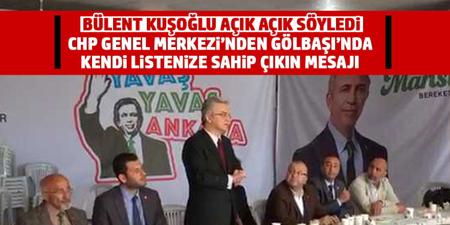 Kuşoğlu: CHP Meclis listesine sahip çıkın