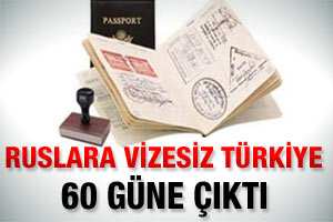 Ruslara 'Vizesiz Türkiye' 60 gün oldu