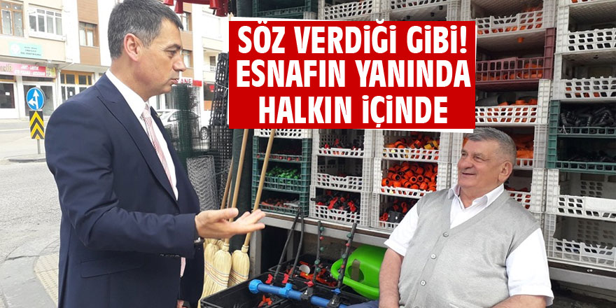 Başkan Şimşek'ten esnaf ziyareti