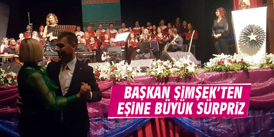 Başkan Şimşek ve eşinden romantik dans