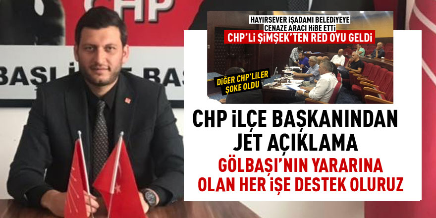 CHP İlçe Başkanı Karaca'dan jet açıklama