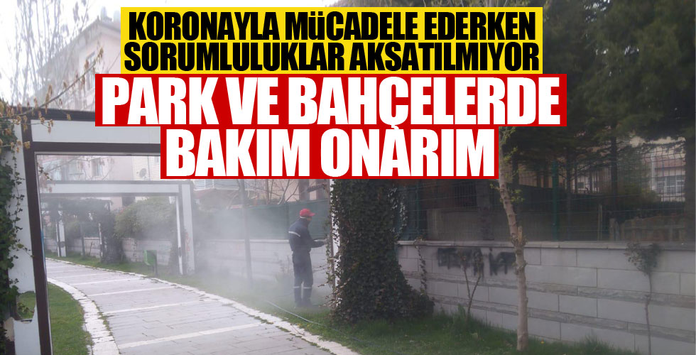 Park ve bahçelerde yıllık bakım onarım!