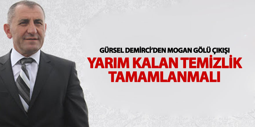 Gürsel Demirci'den Mogan Gölü çağrısı