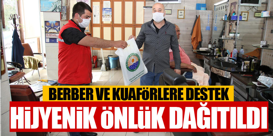 Gölbaşı Belediyesi berber ve kuaförleri yalnız bırakmadı!