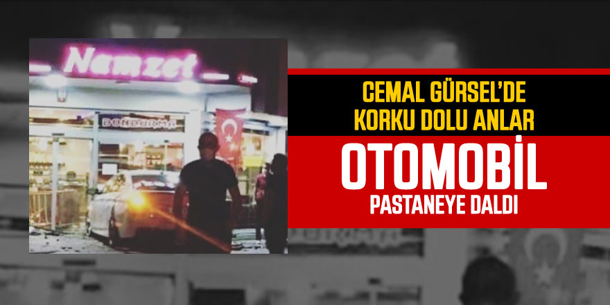 Otomobil pastaneye daldı