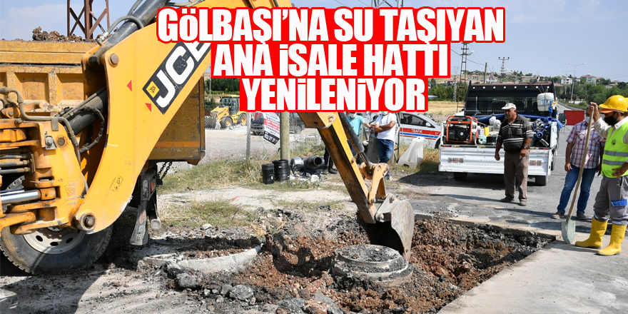 ASKİ Gölbaşı içme suyu ana ishale hattını yeniliyor