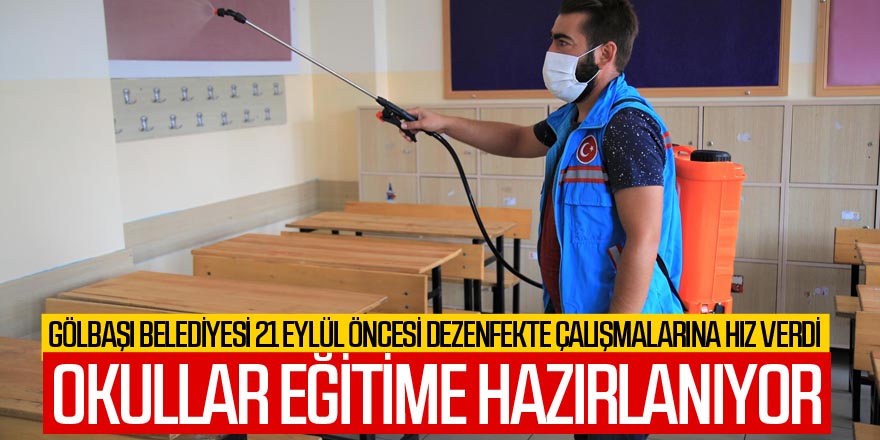 Gölbaşı Belediyesi ekipleri okulların temizliği için kolları sıvadı…