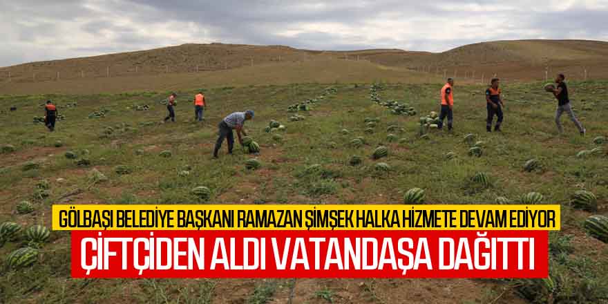 Gölbaşı Belediyesi Hem Çiftçiye Hem Vatandaşa Yardımlarına Devam Ediyor