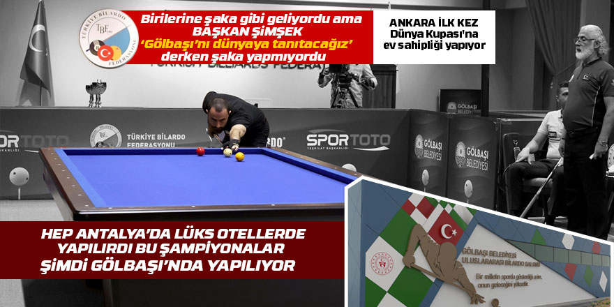 Başkent bilardo dalında ilk kez bir dünya şampiyonasına ev sahipliğine yapacak