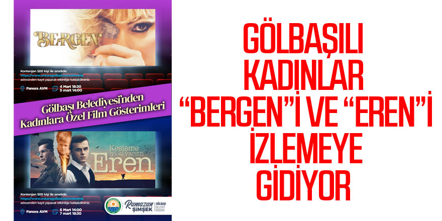 Gölbaşı Belediyesi’nden Kadınlara Özel Film Gösterimleri