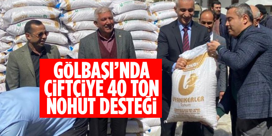 Gölbaşı’nda çiftçiye 40 ton nohut desteği